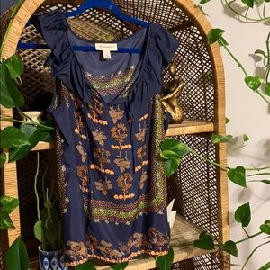 Portrait of a Girl Anthropologie ruffle silk top